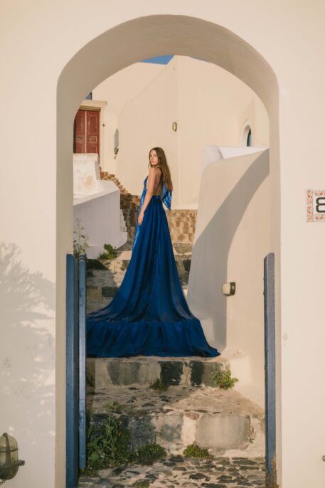 Flying Dress Photoshoot Intimate Santorini
